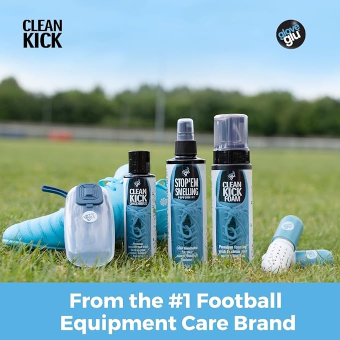 Clean Kick Stop'em Smelling Organic Odour Eliminator for Soccer Boots, 250ml, Athletic Footwear Deodouriser with Peppermint Scent