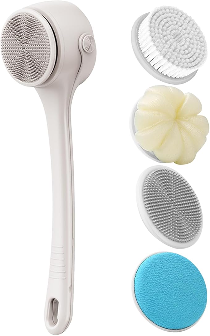 Electric Shower Brush,Electric Bath Cleaning Scrubber - Cordless Body Cleaning Brush,for Shower Bathroom Toilet Hotel Home Family Spa