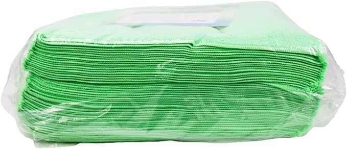 Maxshine Universal 50-Pack 16”x16” 380GSM Microfiber Cleaning Towels – Lint-Free & Ultra-Absorbent Car Detailing Towels – Scratch-Safe Multipurpose Cleaning Cloths for Garage & Home (Green)