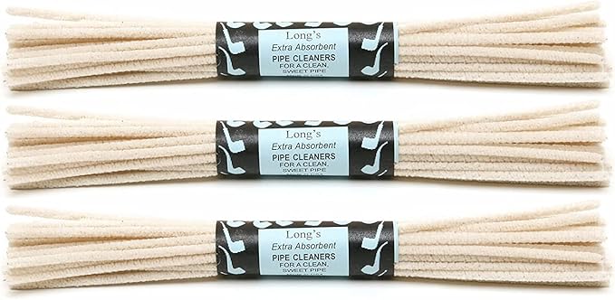 3 Packs of 32 BJ Long 12" Extra Absorbent Churchwarden Pipe Cleaners - 7602-3Q