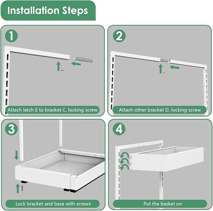 Expandable Under Sink Organizer, 2-Tier Under Cabinet Organizer, Height Adjustable Pull Out Rack for Kitchen Bathroom Laundry, White, 1 Pack