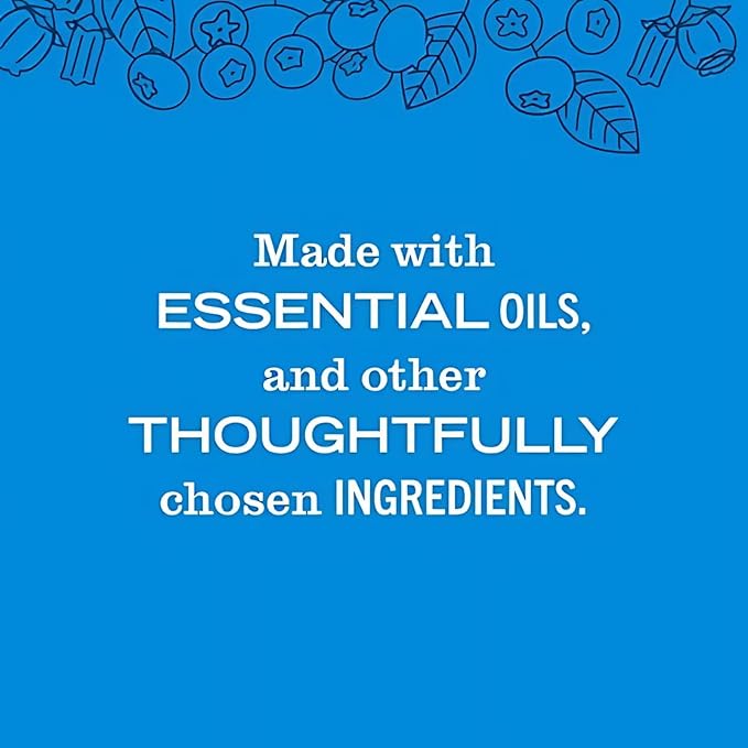 Mrs. MEYER'S Clean Day Blueberry Scent Variety Pack, Liquid Hand Soap 12.5 OZ, Multi-Surface Cleaner 16 OZ, Liquid Dish Soap 16 OZ, Room Freshener 8 OZ, 1 CT