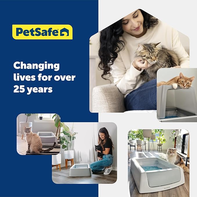 PetSafe ScoopFree Premium Crystal Cat Litter - Ultra-Absorbent Silica Universal Litterbox Crystals - Non-Clumping Odor Control - Lavender Scent - 8 lb Bag