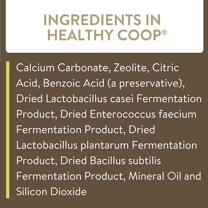 Healthy Coop,Litter Additive for Chicken Coop with Probiotic & Acidifier,Reduces Odor,Wetness & Bacteria,12lbs,(Pack of 3)