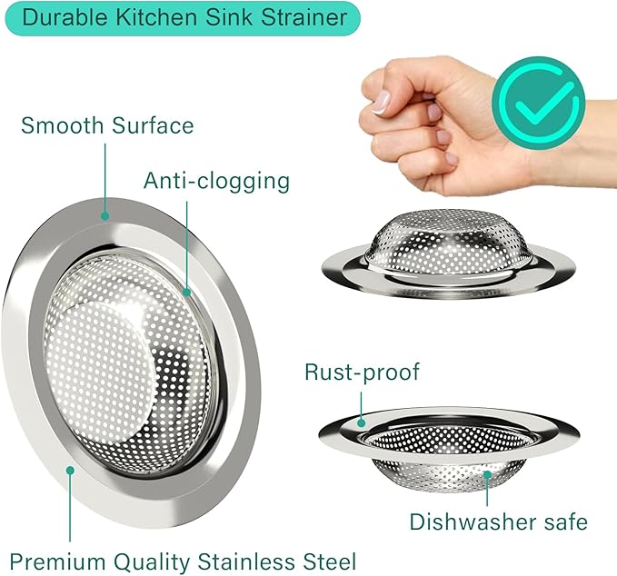 SANNO Kitchen Sink Protectors, 13"X 15" Gird Sink Protector for Kitchen Sink, Grid Sink Protector Kitchen Sink Rack for Bottom of Sink,Rear Drain for Single Bowl, Stainlsee Steel