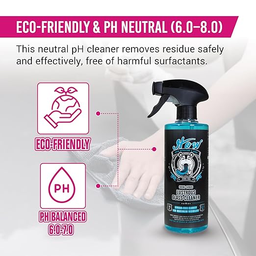 H.O.W Shine Series Lustrous Glass Cleaner|Streak-Free Window Washer Spray|Tint-Safe & Ammonia-Free|Windshield Wiper Fluid & Oil Film Remover|for Car Windows, Shower Doors, Mirrors, and More (16 oz)