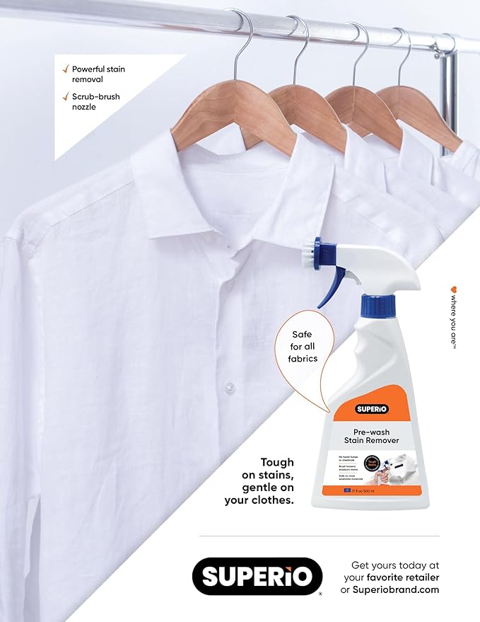 Pre-Wash Stain Remover Spray with Brush, Colered Cloth Detergent, Garment Cleaning Stain Cleaner, 2 Pack