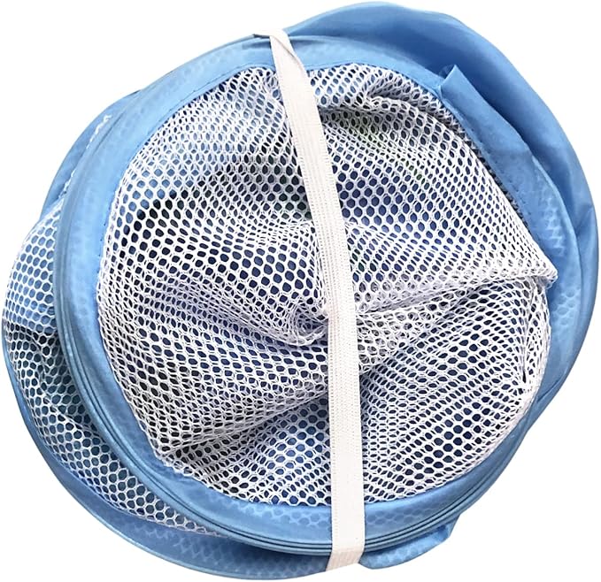 Cute Foldable Laundry Toys Tidy Clothes Socks Basket Storage Bag (Blue Little Dog)