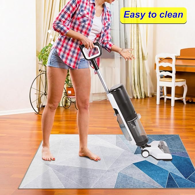 Chair Mat for Hardwood Floor,36"*48" Highly Premium Quality Desk Chair Mat - 2.15lbs Anti-Slip Chair Rug Mat for Low-Pile Carpet Office Home Laminate Floor Blue Grey