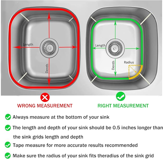 4 Pack Sink Protectors for Kitchen Sink with Center Drain Hole, 13.7"x11.6" Stainless Steel Kitchen Sink Bottom Grid 2pcs with 2pcs Sink Strainers (Silver)