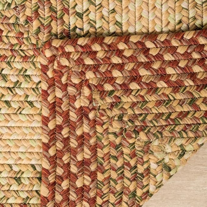 SAFAVIEH Washable Rug Outdoor Braided Collection - 2'6" x 4' Accent, Rust & Multi, Handmade & Reversible, Non-Shedding & Easy to Clean, Entryway, Front Door, Kitchen, Mudroom (BRD303A)