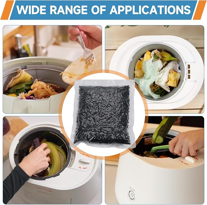 2 Pack Charcoal Refills for Lomi Smart Waste Kitchen Composter, 1.0 Pounds (Activated Charcoal Filters Keep Your Kitchen Smelling Fresh and Odour-Free)