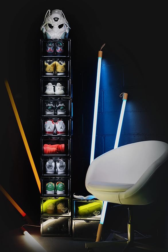 Crep Protect - Crate, Shoe/Sneaker/Trainer Stackable Storage Drop Front Box with Clear Door