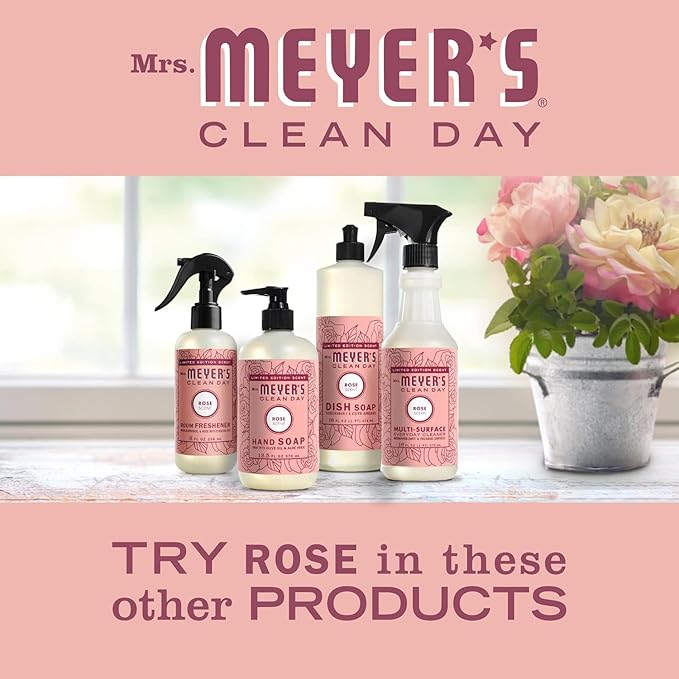 Mrs. MEYER'S CLEAN DAY Variety, 2 Liquid Hand Soap 12.5 OZ, 1 Liquid Dish Soap, 16 FL OZ (Rose)