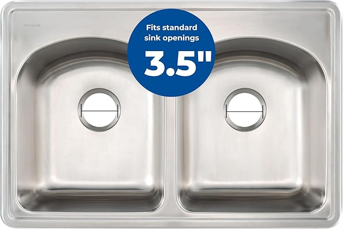 Mr. Scrappy 3.5" Sink Drain Assembly with Twist Lock Basket Strainer, Solid Brass, Brushed Nickel
