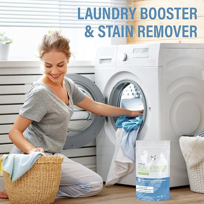 Bleach Alternative Stain remover Laundry Booster to Brighten Whites, Chlorine Free, Natural Mineral Based Powder 2.5 Pounds