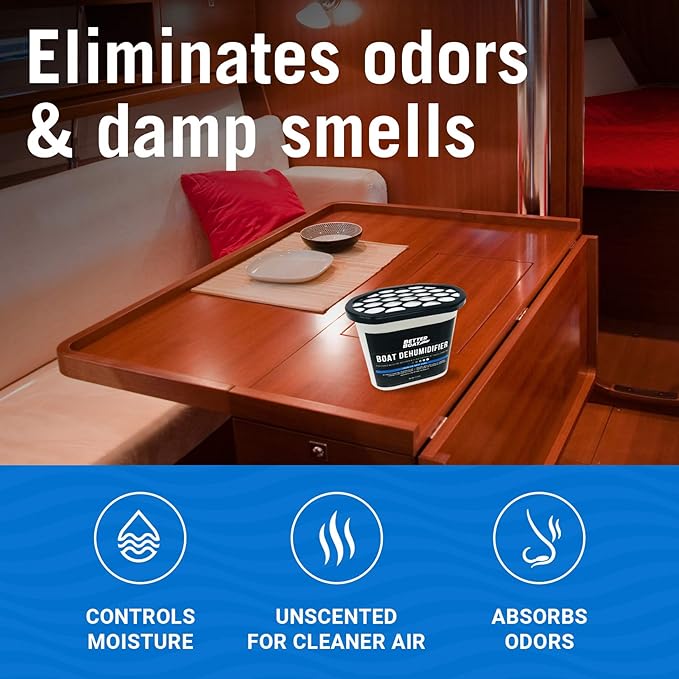 Charcoal Moisture Absorber & Odor Remover - Boat Dehumidifier 2 Pack