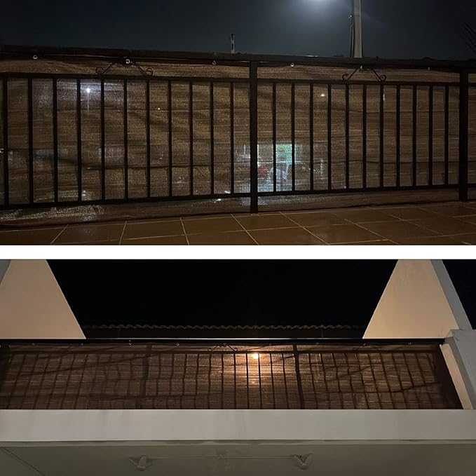 Fence Privacy Screen Balcony Sun Shade Cloth 3'3"x16' 80% Shade Fabric Outdoor Patio Screens Mesh Panels Apartments Railing Cover UV Protection for Backyard Garden Porch Deck