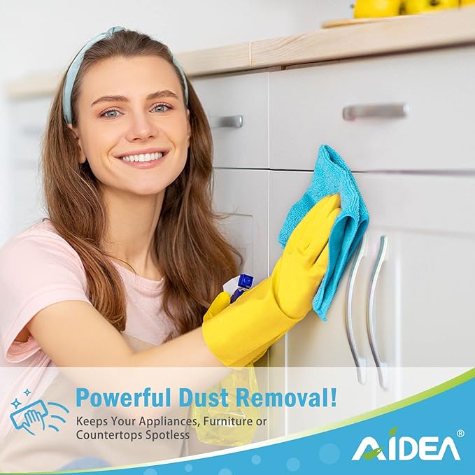 AIDEA Magic Sponges Cleaning Eraser and Microfiber Cleaning Cloths,Highly Absorbent Cleaning Towel