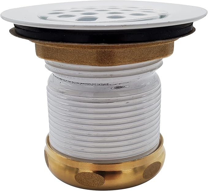 Westbrass Grid Basket Style Bar Sink Strainer, Powder Coat White, D2181-50