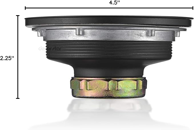 KD-001-M 3 1/2" Drop-In Kitchen/Bar Sink Basket Strainer, Matte Black