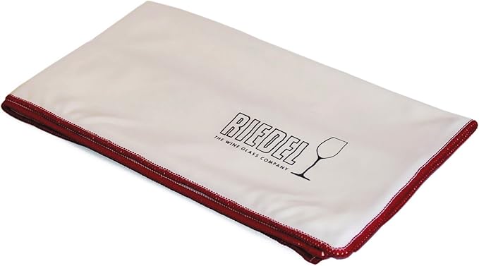 Riedel White Crystal Microfiber Cleaning Cloth Wipe, Set of 4