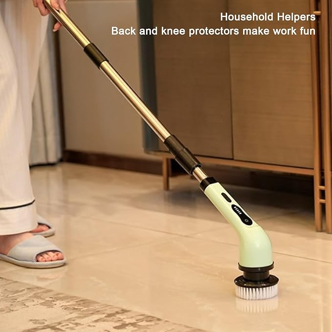 Electric Scrubber, Cordless ful gor Bathtubs Solar Panels Washbasins Window Tiles, Includes 3 B Heads