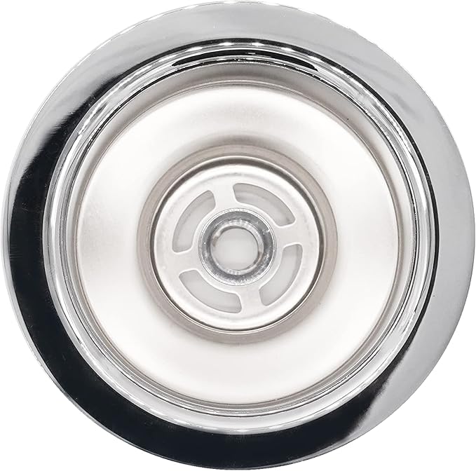 Westbrass D2155-26 Wing Nut Style Large Kitchen Basket Strainer with Waste Disposal Flange and Stopper, Polished Chrome