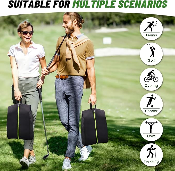 Roliwils Smell Proof Shoe Cleat Bag with Reinforced Handle | Odor-resistant Cleat Bag with Carabiner | Travel Shoe Organizer for Men | Baseball Soccer Footwear Storage