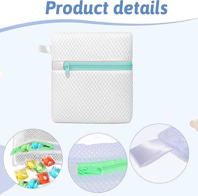 5PCS Laundry Pod Anti-Sticking Bag, Mini Mesh Washing Net, Laundry Pods Dissolution Protection Bag, Washing Pods Storage, 5 Colors