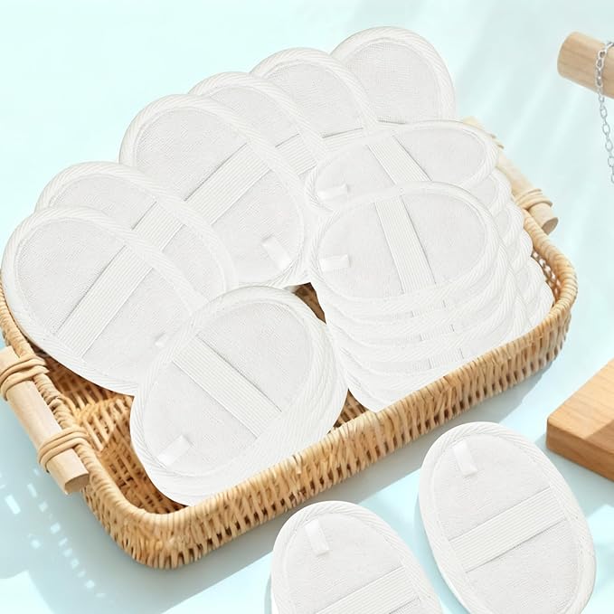 54 Pcs Exfoliating Loofah Pad Bulk Natural Scrubber Luffa Brush Close to Skin Body Scrubber Shower Loofah Sponge Pad for Men Women Spa Bath