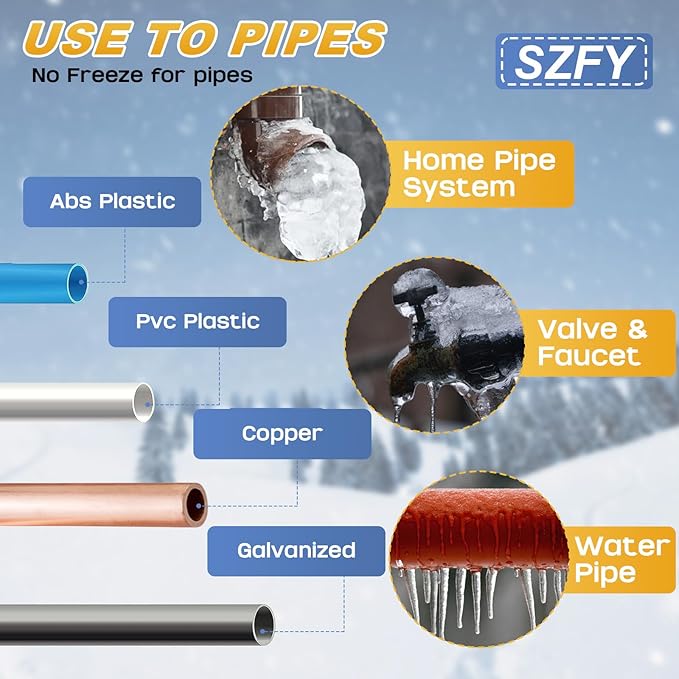 3FT~200FT Heat Tape for Water Pipes, -40°F Deicing Cable,Pipe Heat Cables for Roof,Gutter,Farm,Freeze Protetion Heating Wires, Heated Water Hose,Plumbing Fixtures,120V 5W/FT (140FT)