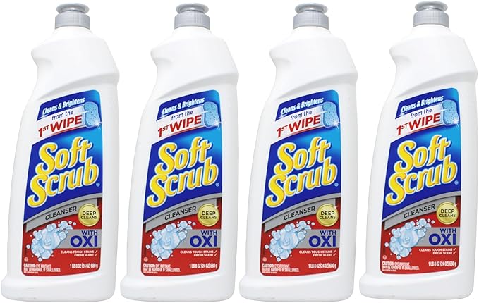 Soft Scrub Oxi Cleanser, 24 Ounce (4 Pack)