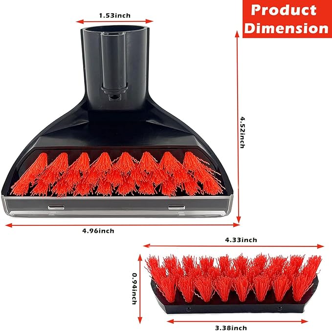 Upgraded 1400B Little Green Machine Replacement Brush, for Bissell Little Green Upright & Portable Carpet Cleaners Replacement Parts for 1400B 3519 3369 1844 2290A Series(Black1+1)