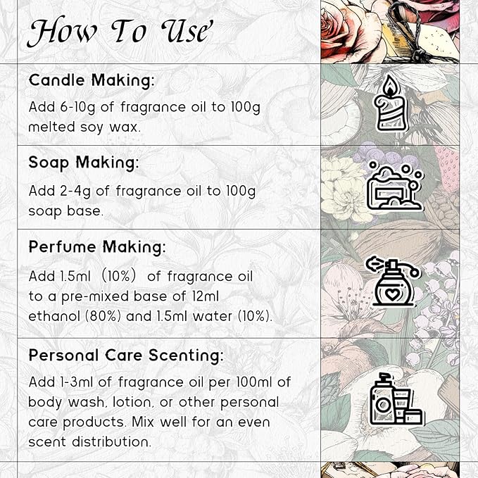 HIQILI Camellia and Orchid Fragrance Oil for Candle, Soap and Perfume Making, Add to Shampoo & Body Lotion, Floral Scents- 5.07 Fl Oz