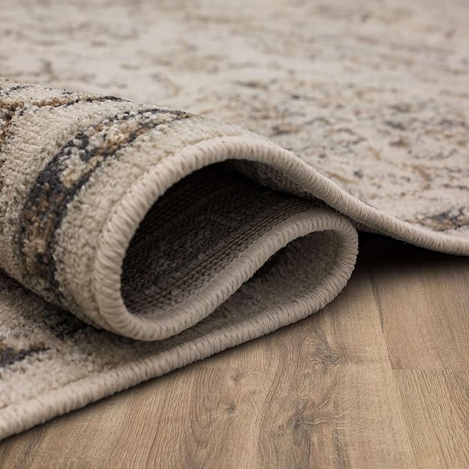Mohawk Home Kinston Traditional Ornamental Beige 3' x 5' Area Rug Perfect for Kitchen, Living Room, Dining Room