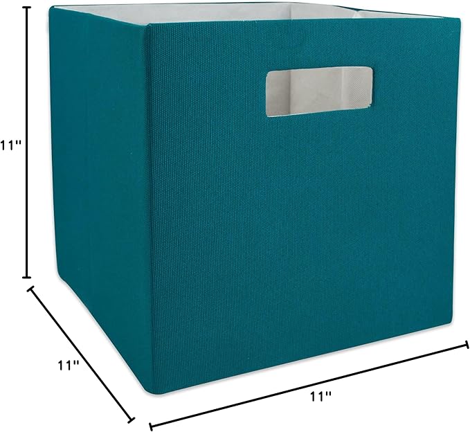 DII Poly-Cube Storage Collection Hard Sided, Collapsible Solid, Small, Teal