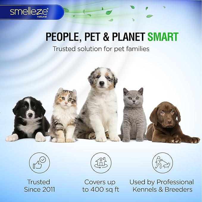 SMELLEZE Outdoor Yard Odor Eliminator for Dogs 2 lb Granular Pet Urine & Poop Deodorizer for Artificial Turf, Grass, Gravel, Patios & Kennels | Safe for Pets & Kids | Long-Lasting