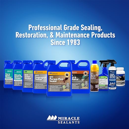 Miracle Sealants Grout Sealer Plus Invisible Penetrating Sealer Spray, 16 oz, 6 Pack