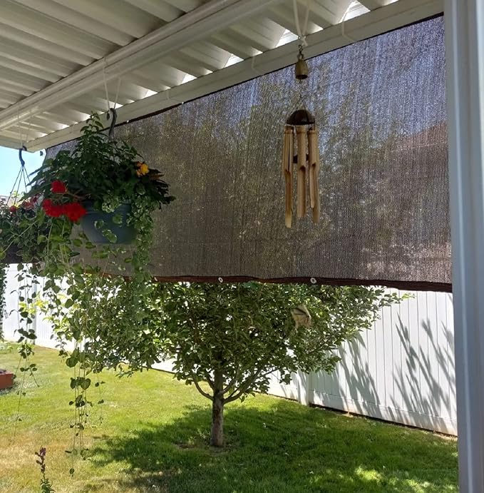 Fence Privacy Screen Balcony Sun Shade Cloth 3'3"x6'6" 80% Shade Fabric Outdoor Patio Screens Mesh Panels Apartments Railing Cover UV Protection for Backyard Garden Porch Deck