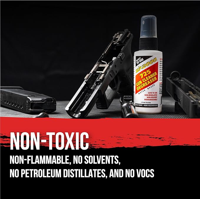 SLIP 2000 725 Gun Cleaner and Degreaser, Removes Deposits of Carbon, Grease, Grime, All Purpose Gun Cleaner, Trigger Spray Bottle, 16 fl oz