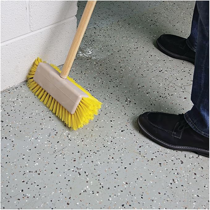 Boardwalk BWK3410 10 in. Brush Yellow Polypropylene Bristles Dual-Surface Scrub Brush