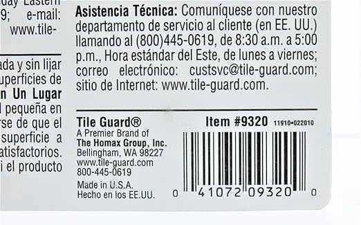 Homax Group 9320 Tile Guard Silicone Grout Sealer, 4.3-Ounce