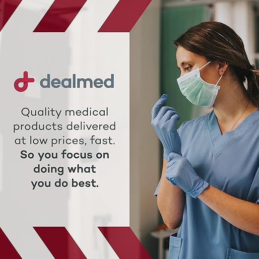Dealmed Nitrile Exam Gloves – 100 Count Small (Pack of 4) Disposable, Non-Irritating, Latex Free, Multi-Purpose for First Aid Kit, Medical Facilities & More