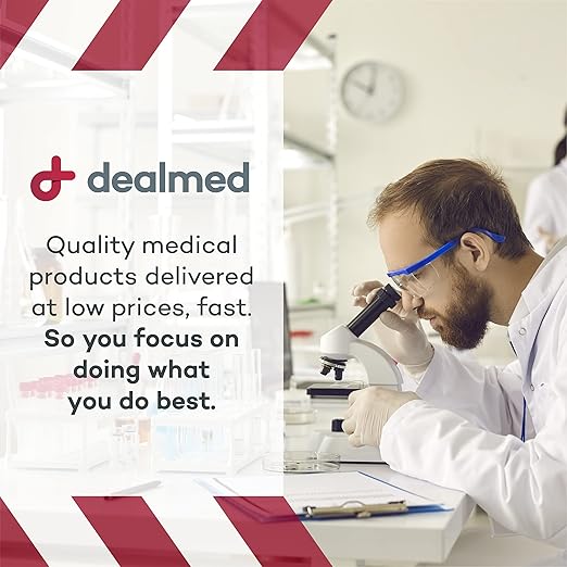 Dealmed Vinyl Exam Gloves – Disposable Non-Irritating Medical Gloves, Latex Free, First Aid Kits and Medical Facilities, 100 Count (X-Large Pack of 1)