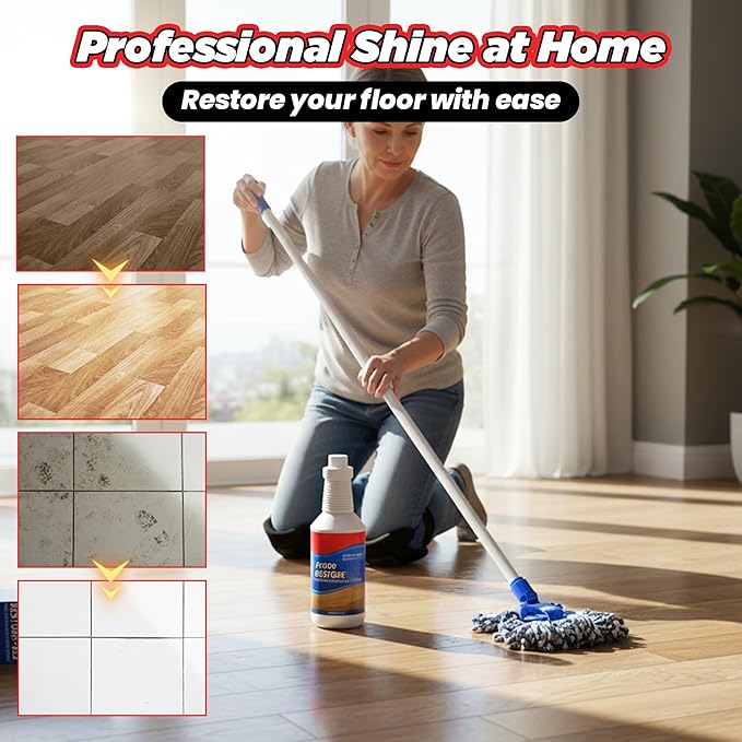 Floor Restore Cleaner - Floor Restorer & Polish for Tile, Shine Wood, Laminate, Vinyl, Bamboo - Flooring Protection Agent (3 pcs)