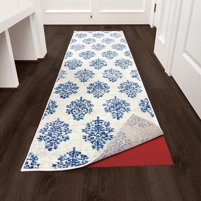 Veken Runner Rug Pad Gripper for Hardwood Floors, Non Slip 2x8 Ft Black Rug Pads for Area Rugs, Thick Rug Grippers for Tile Floors, Under Carpet Anti Skid Mat, Keep Your Rugs Safe and in Place