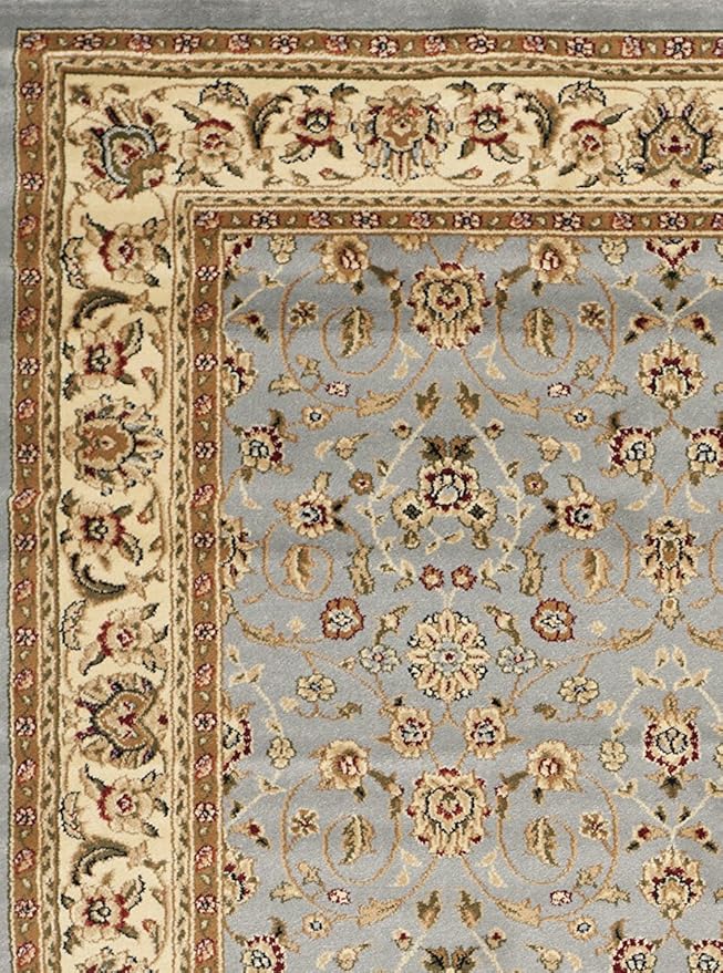 SAFAVIEH Lyndhurst Collection Accent Rug - 4' x 6', Light Blue & Ivory, Traditional Oriental Design, Non-Shedding & Easy Care, Ideal for High Traffic Areas in Entryway, Living Room, Bedroom (LNH312B)