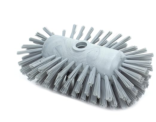 SPARTA Tank and Kettle Scrub Brush Heavy-Duty Tile Brush, Color-Coded and Handle Compatible (Sold Separately) for Optimal Access In Spacious Containers, Plastic, 5.5 X 9.5 Inches, Gray