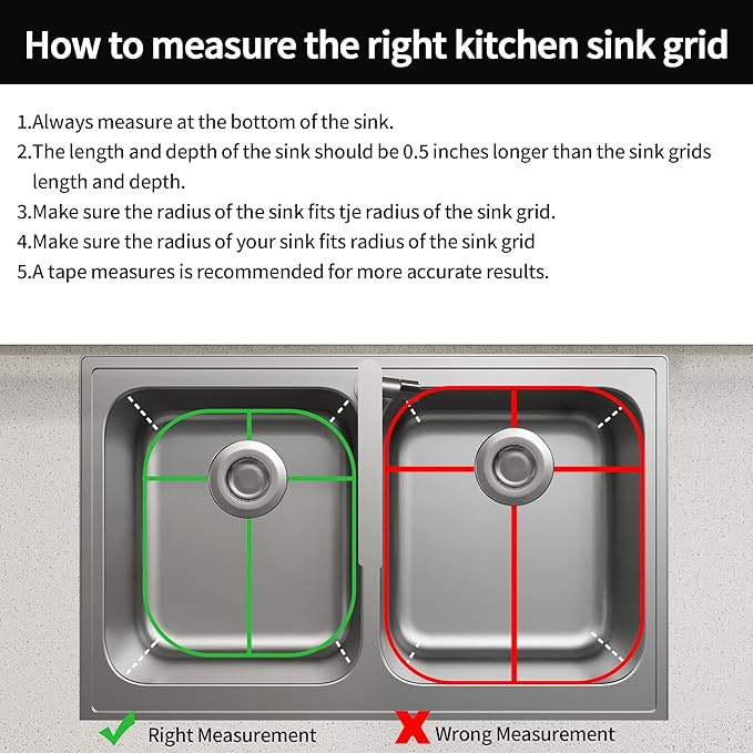 2Pack Sink Protectors for Kitchen Sink 13"x16"and 11.2"x14.5",Stainless Steel Sink Grid, Sink Rack for Bottom of Sink, Rust Resistant Metal Sink Protector with Sink Strainer (Silver